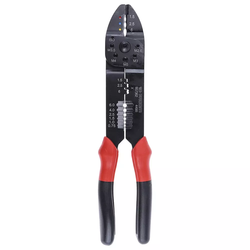Facom Hand Crimp Tool for Insulated Terminals, 449BPB