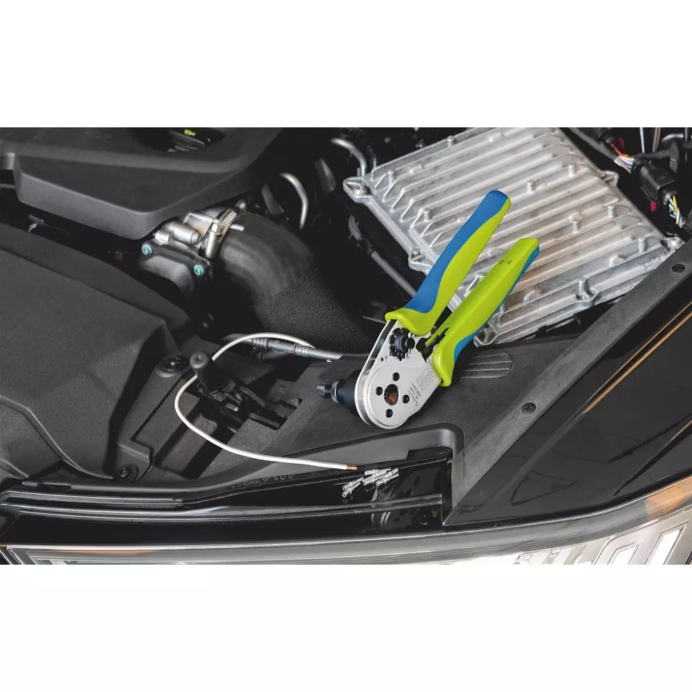 RENNSTEIG 4/8 Indent Crimping Tool Chrome Plated 0.35-3 mm² / AWG 22-12 Capacity Ø5.5 mm Max. Contact Diameter, 8782 0009 6