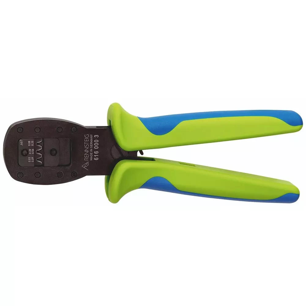 RENNSTEIG Ratchet Type Crimp Tool Black-Oxide Finish 0.03-0.09 mm² / 0.08-0.2 mm² / 0.2-0.56 mm² Capacity, R616 667 3 1