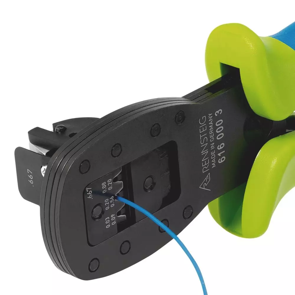 RENNSTEIG Ratchet Type Crimp Tool Black-Oxide Finish 0.03-0.09 mm² / 0.08-0.2 mm² / 0.2-0.56 mm² Capacity, R616 667 3 1