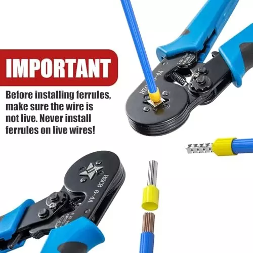 DY TOOLS Wire Crimping Tool 0.25-10 mm Range for Wire Connector (Pack of 1200)