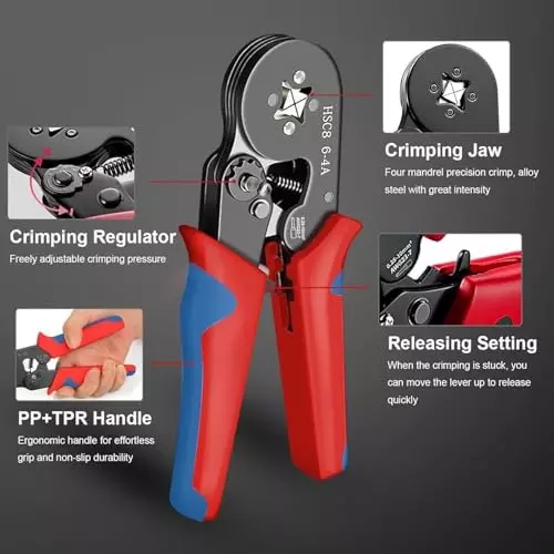 DY TOOLS Wire Crimping Tool Kit 0.25-10 mm Range for Wire Connector