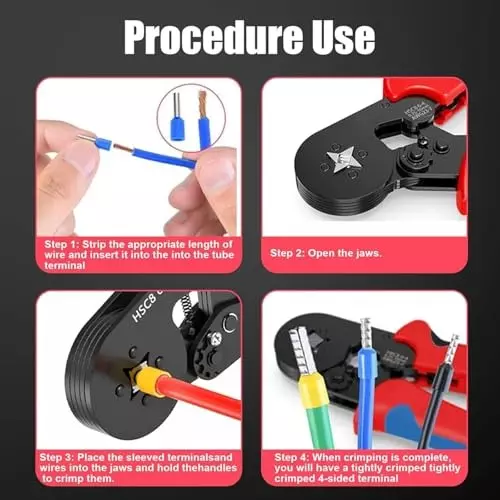 DY TOOLS Wire Crimping Tool Kit 0.25-10 mm Range for Wire Connector