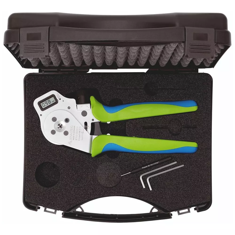 RENNSTEIG 4/8 Indent Crimping Tool Chrome Plated 0.14-6 mm² / AWG 26-10 Capacity Ø7.5 mm Max. Contact Diameter, R8753 0000 61