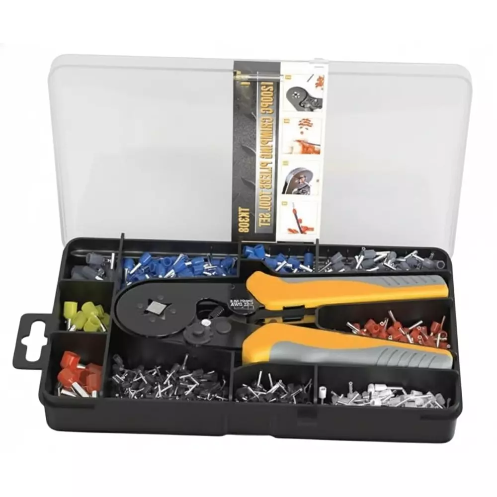 Jawsons Crimping Plier Tool Set with 1200 Pcs Wire End Ferrules & Crimper Plier for AWG 23-7 (0.25-10 mm²) Electrical Wire Connectors