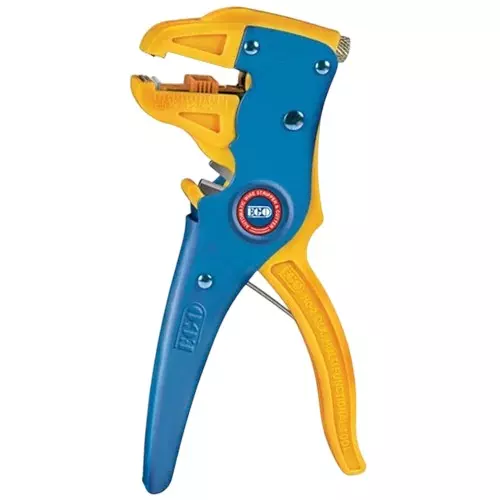 Ego Self Adjusting Wire Stripper & Cutter 0.5 mm² to 6 mm² Plastic 175 mm Length Yellow & Blue, No. 2 DLX (Pack of 10)