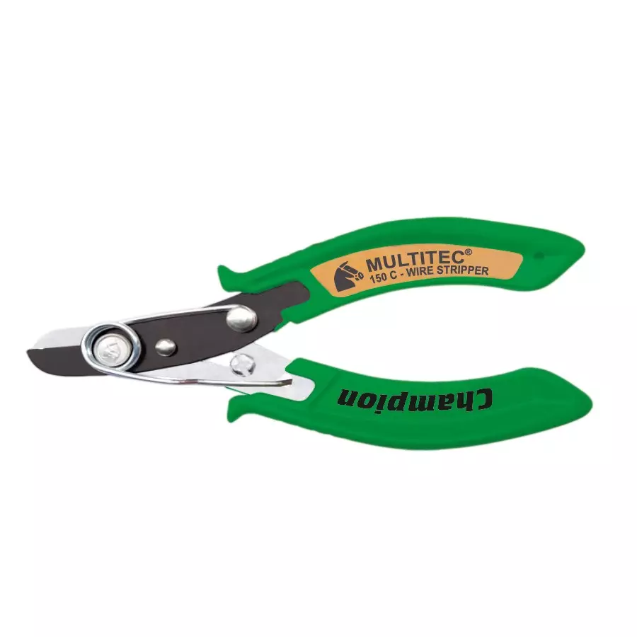 Multitec Long Handle Wire Stripper & Cutter with Spring Up to 4 mm² Cutting Capacity Stainless Steel & Plastic for Wire & Cable Cutting, 150 C Champion
