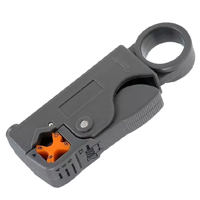 Jainson Multi Functional Coaxial & Lan Cable Stripper Ergonomic Handle Grey for Industrial Use, JCSB B