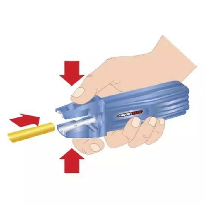 Facom Wire Stripper, 4mm Min, 1mm Max, 985962