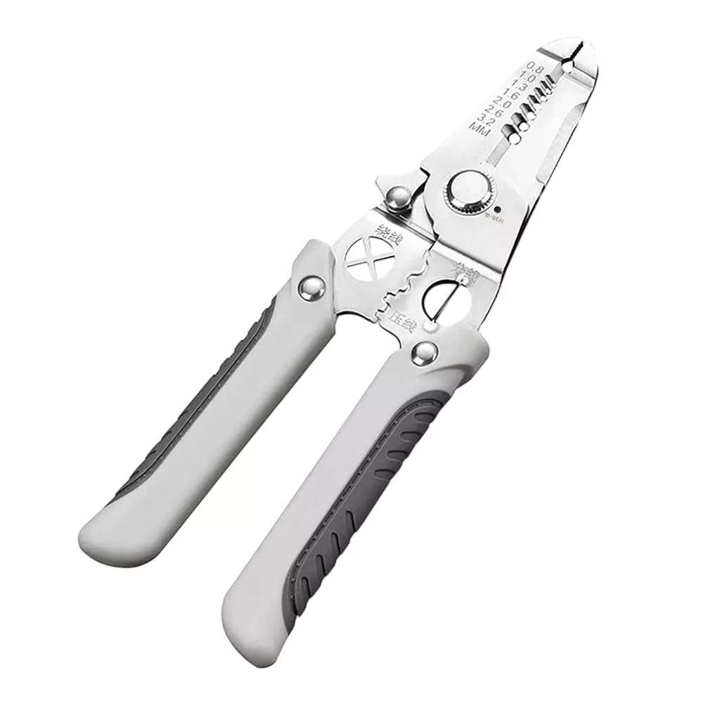 amiciTools 6-in-1 Stainless Steel Wire Stripping Tool 0.8–3.2 mm Multi-Function Cutting for Crimping & Threading Tool