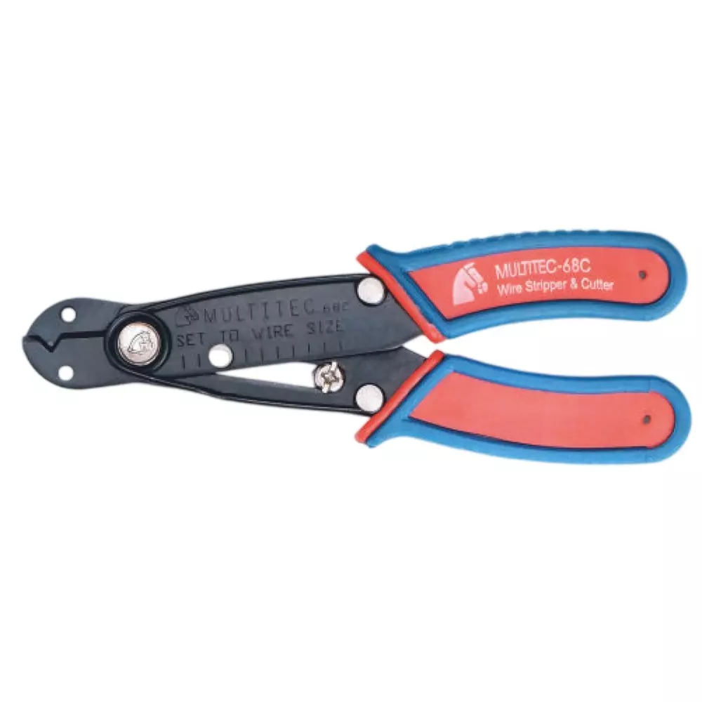 Multitec Wire Stripper & Cutter with Spring Stainless Steel & Plastic for Wire & Cable Cutting, 68 C