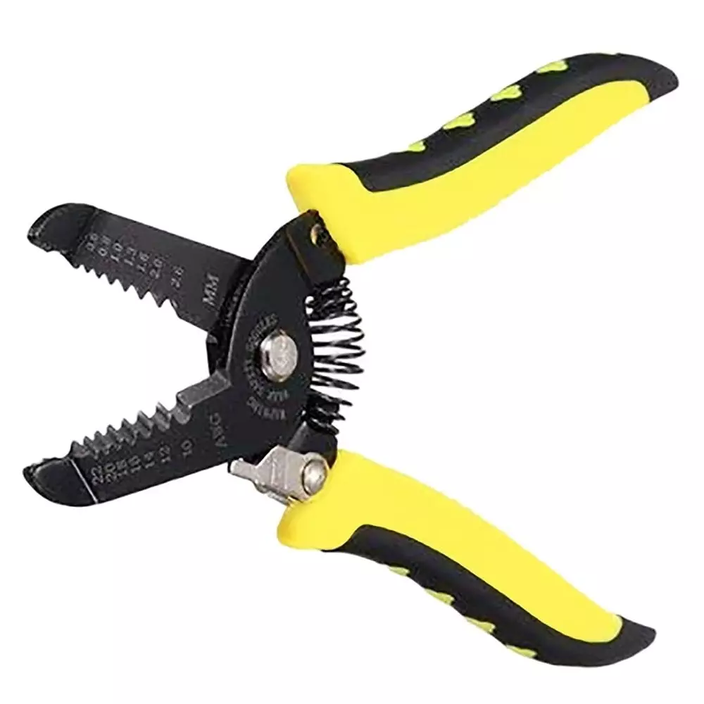 DY TOOLS Professional Wire Stripper and Cutter Tool Spring-Loaded Design with Ergonomic Handle, ‎WS-001