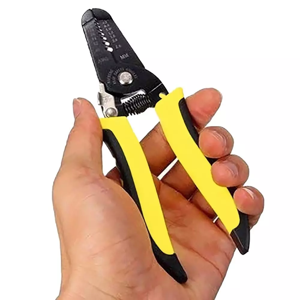 DY TOOLS Professional Wire Stripper and Cutter Tool Spring-Loaded Design with Ergonomic Handle, ‎WS-001