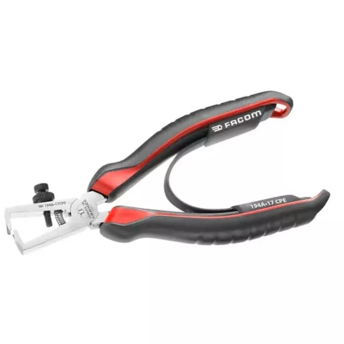 Facom 194.A Series Stripping Pliers, 0.5 mmÂ² Min, 6 mmÂ² Max, 170 mm Overall, 194A.17CPE