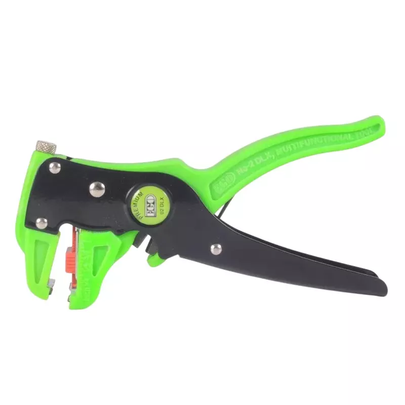 Ego Self Adjusting Wire Stripper & Cutter 0.5 mm² to 6 mm² Plastic 175 mm Length Black & Green, No. 2 DLX PLUS+ (Pack of 10)