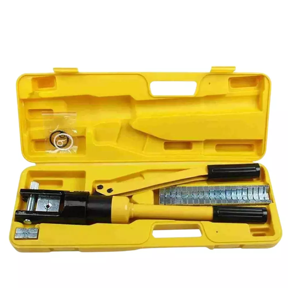 Hartley Manual Hydraulic Crimper Plier 50x28 cm Ergonomic 16 Ton (16000 Kg) Pressure Capacity Yellow & Black