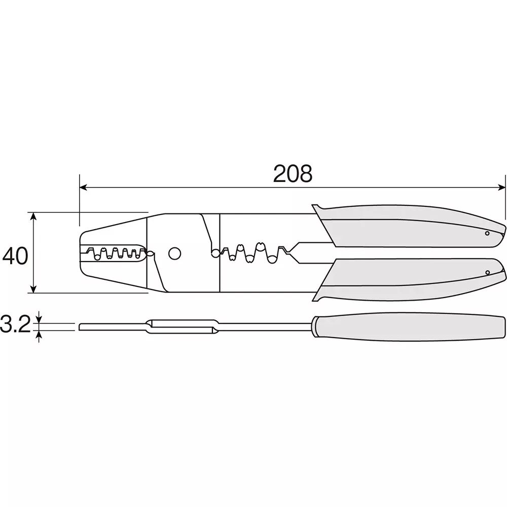 hozan-crimping-plier-208-mm-overall-length-p-706