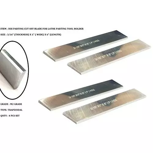 Assorts Cut Off Blade High Speed Steel 4.76x25.4x152.4 mm