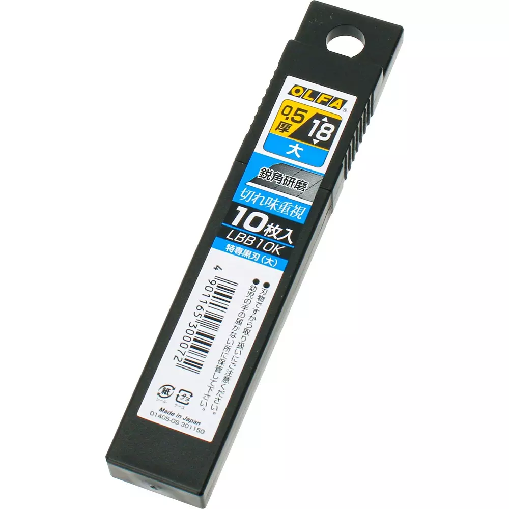 OLFA Black Replacement Blade\ 100 mm Blade Length, LBB10K (Pack of 10 Pcs)