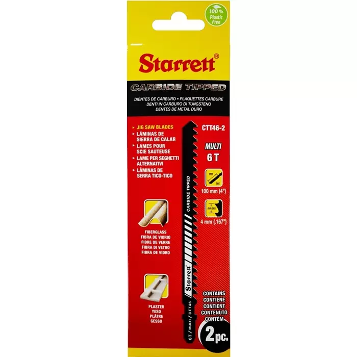 Starrett Jigsaw Blade, CTT46-2 (Pack of 12)