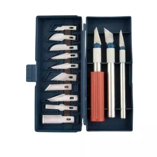 GENERIC 13 Pcs PGD Hobby Razor Blade Kit Precision Cutting with Case for Crafts & DIY
