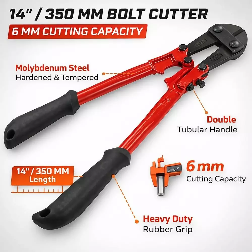 venus-heavy-duty-bolt-cutter-red-black-chromium-molybdenum-steel-14-inch-350-mm-for-garage-workshop-use-bc-14-venus-bolt-cutter-350