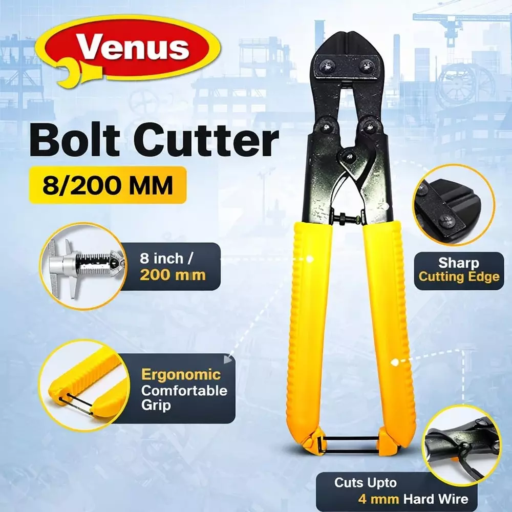 venus-heavy-duty-bolt-cutter-yellow-black-chromium-vanadium-steel-8-inch-200-mm-for-garage-workshop-use-bc-08