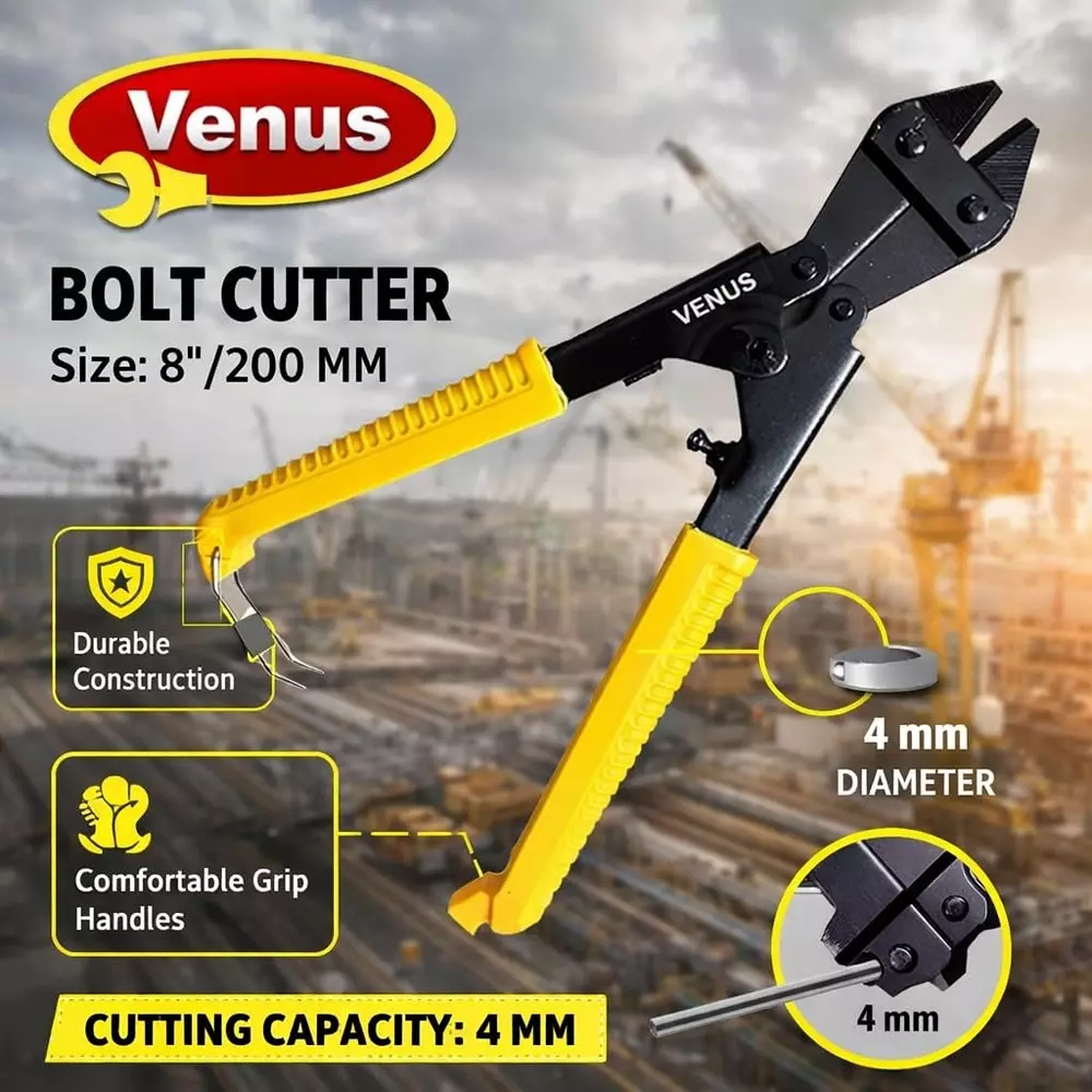 venus-heavy-duty-bolt-cutter-yellow-black-chromium-vanadium-steel-8-inch-200-mm-for-garage-workshop-use-bc-08