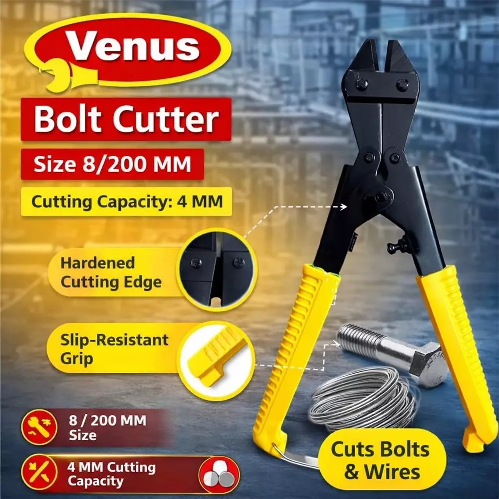 venus-heavy-duty-bolt-cutter-yellow-black-chromium-vanadium-steel-8-inch-200-mm-for-garage-workshop-use-bc-08