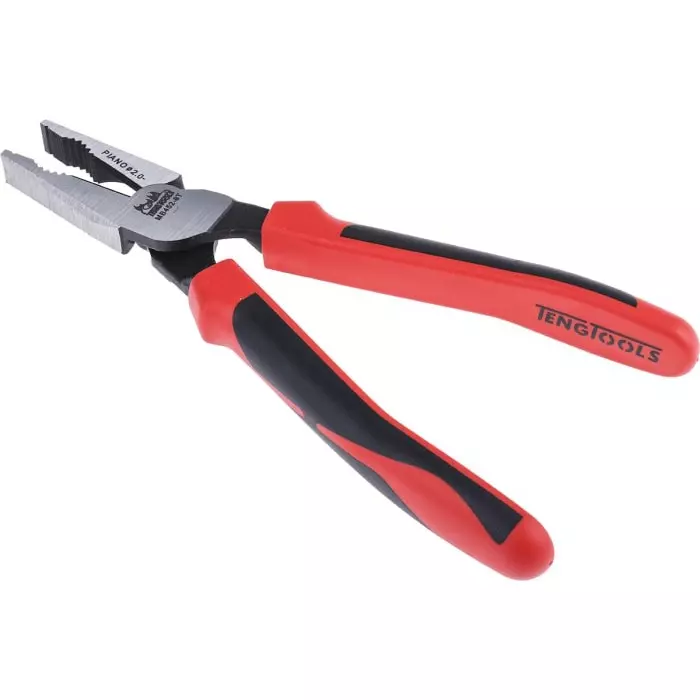 Teng Tools Combination Pliers, 22 mm Overall, Straight Tip, 22 mm Jaw, MB452-8T