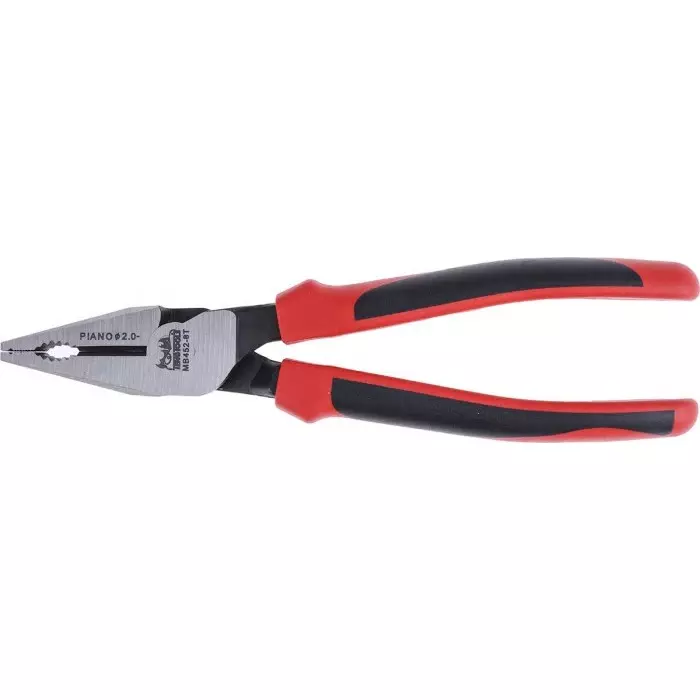 Teng Tools Combination Pliers, 22 mm Overall, Straight Tip, 22 mm Jaw, MB452-8T