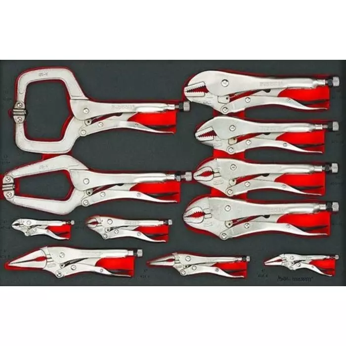 Teng Tools 11-Piece Plier Set, Angled, Bent, Flat, Straight Tip, TTEVG11