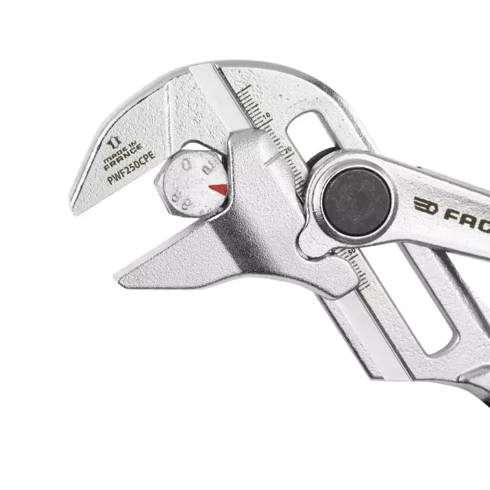 Facom Plier Wrench, 250 mm Overall, Angled Tip, PWF250CPEPB