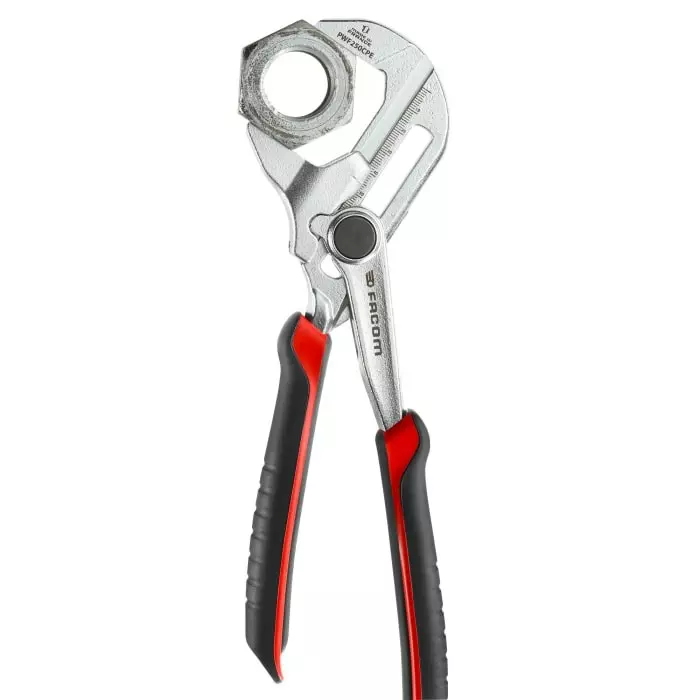 Facom Plier Wrench, 250 mm Overall, Angled Tip, PWF250CPEPB