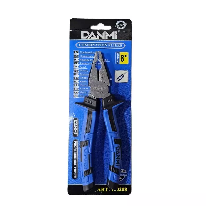DANMI Combination Cutting Plier 200 mm Blue & Silver Alloy Steel, 100208