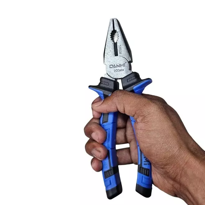 DANMI Combination Cutting Plier 200 mm Blue & Silver Alloy Steel, 100208