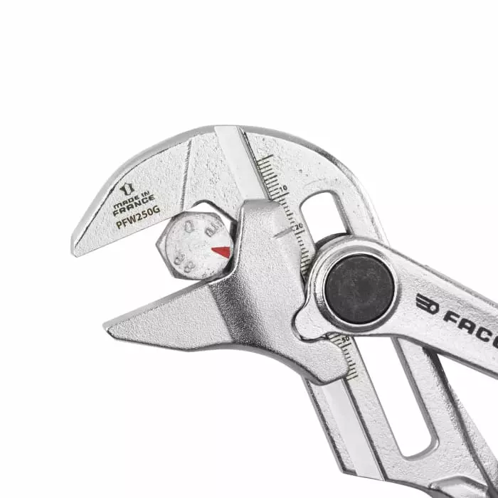 Facom Plier Wrench, 250 mm Overall, Angled Tip, PWF250GPF