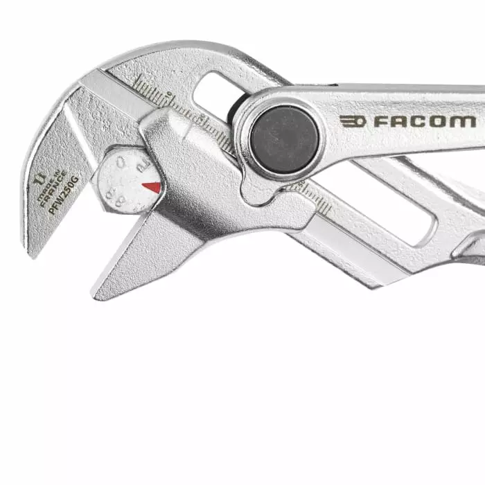 Facom Plier Wrench, 250 mm Overall, Angled Tip, PWF250GPF