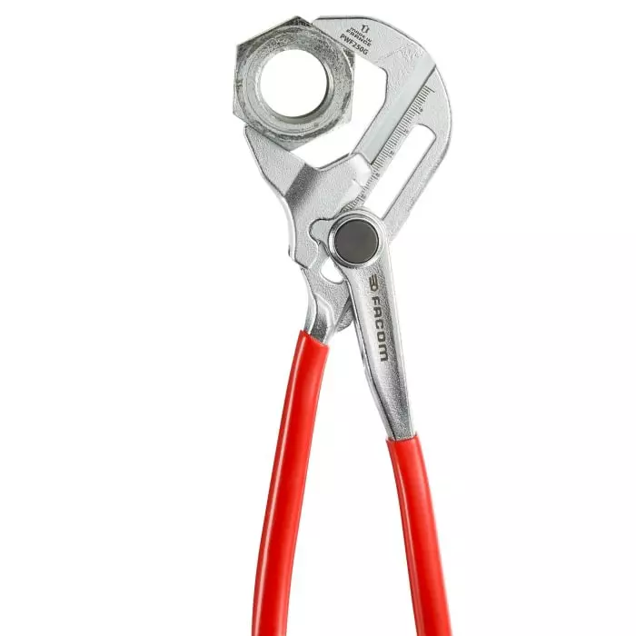 Facom Plier Wrench, 250 mm Overall, Angled Tip, PWF250GPF