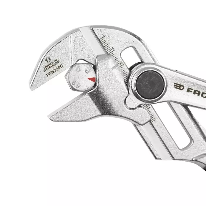 Facom Plier Wrench, 250 mm Overall, Angled Tip, PWF250GPF
