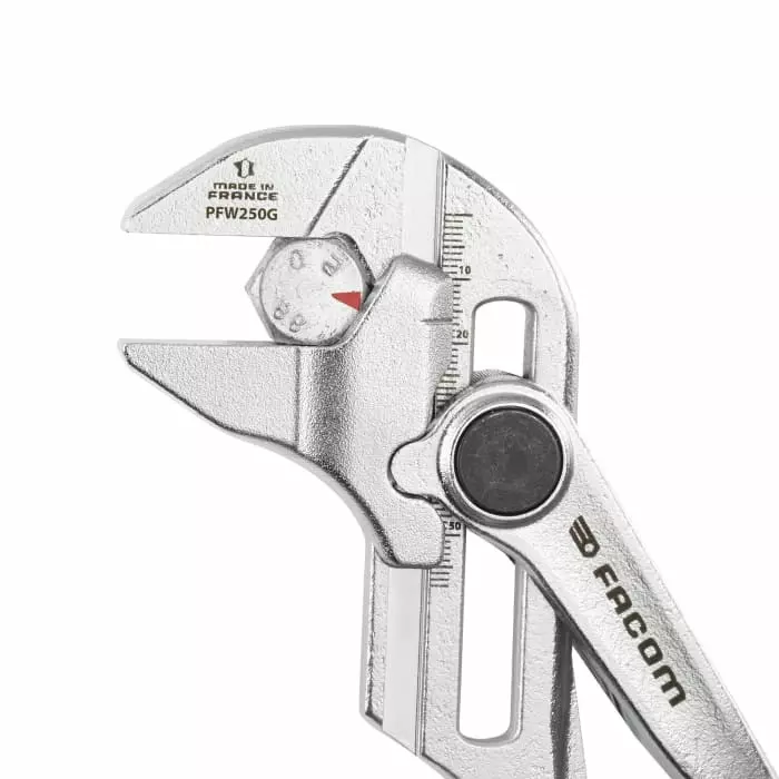 Facom Plier Wrench, 250 mm Overall, Angled Tip, PWF250GPF
