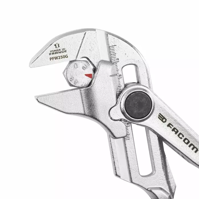 Facom Plier Wrench, 250 mm Overall, Angled Tip, PWF250GPF