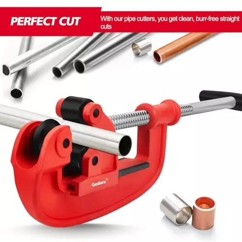 A.D INTERNATIONAL Heavy Duty Pipe Cutter Tool Size 1 to 3 inch (25.4 to 76.2 mm) for Cutting Galvanized Pipe, Copper, Iron and Metal Tubes, 100-CS-163