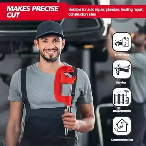 Buyohlic International Heavy Duty Pipe Cutter Tool Size 1/8 to 2 inch (3.1 to 50.8 mm) for Cutting Galvanized Pipe, Copper, Iron and Metal Tubes, 100-CS-163