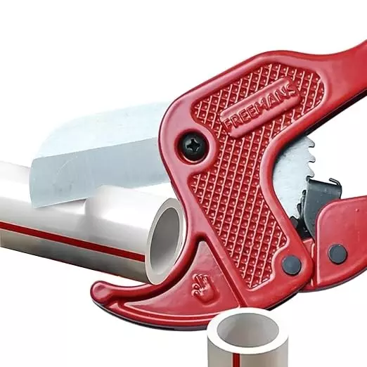 Freemans PVC Pipe Cutter 42 mm Capacity Up to 1-1/8 inch Outer Dia. Premium High-Grade Alloy Steel Blade Red, PC+42