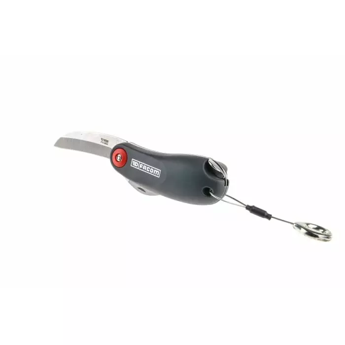 Facom Safety Knife with Curved Blade, Retractable, 640180SLS