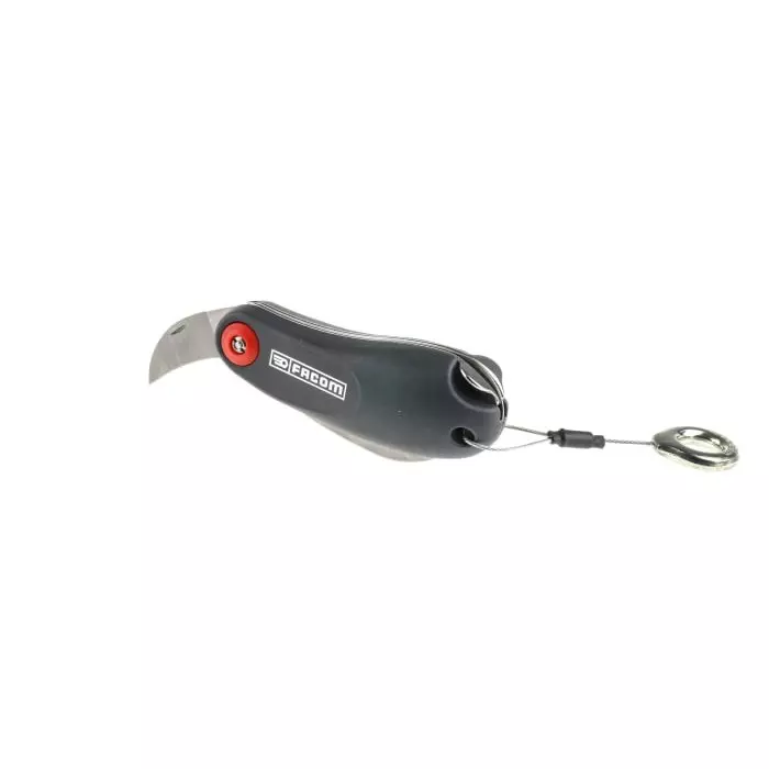 Facom Safety Knife with Curved Blade, Retractable, 640180SLS