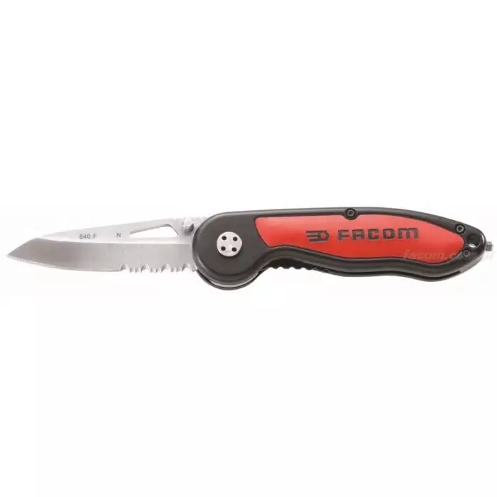 Facom Electricians Knife with Retractable Blade, Retractable, 77mm Blade Length, 840.FPB
