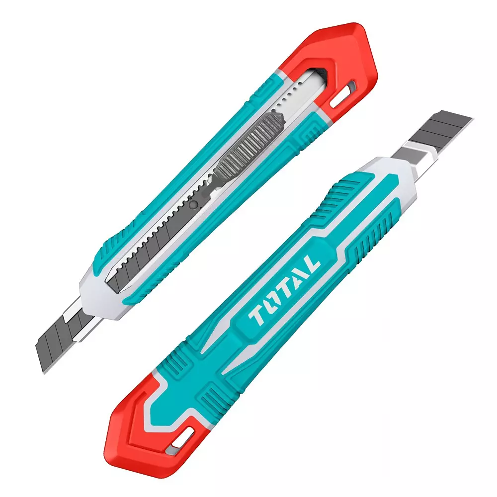Total Snap-Off Blade Cutter With Flat Push Button 140 mm Length Auto-Lock, THT5110925