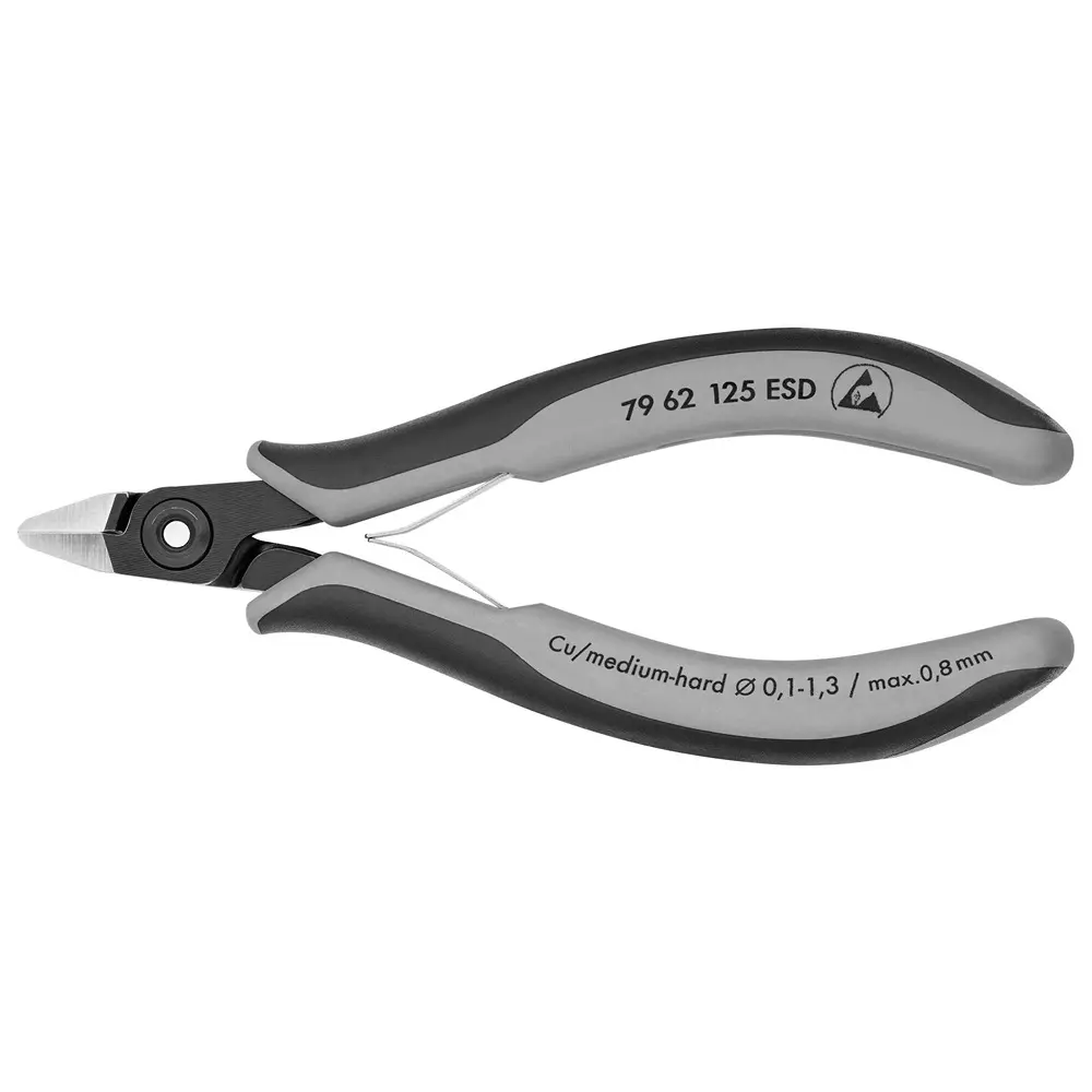 KNIPEX Cutter, Side, Precision, Esd, 125mm, 79 62 125 ESD